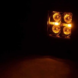 Luci a LED 2 "quadrate ambra