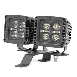 Luci a LED 2 "quadrate bianche