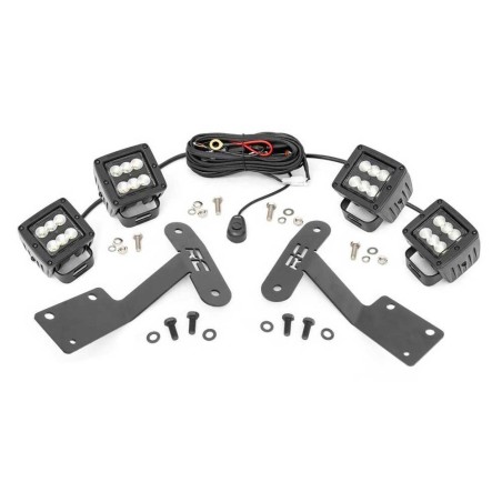 Kit parabrezza inferiore LED 2" Flood Beam Black Series
