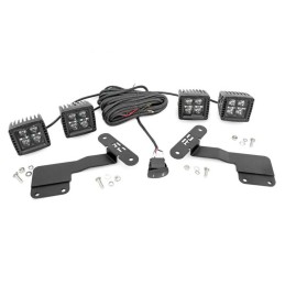 Luci LED Cree quadrate Kit DRL ambra da 2"