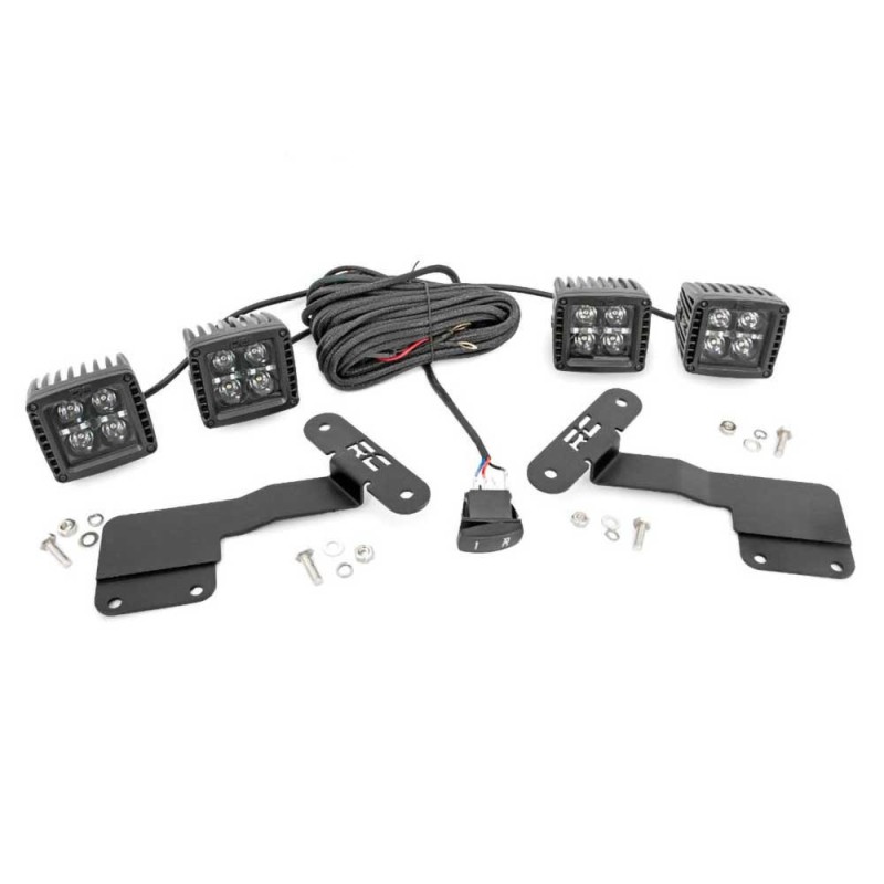 Luci LED Cree quadrate Kit DRL bianco freddo da 2"