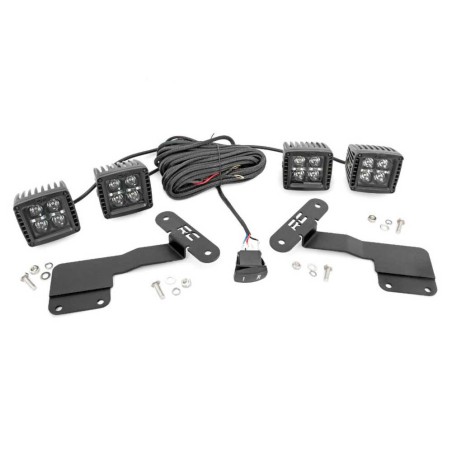 Luci LED Cree quadrate Kit DRL bianco freddo da 2"