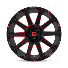 Cerchio in Lega D643 Contra Nero Lucido Tinta Chiara Rosso