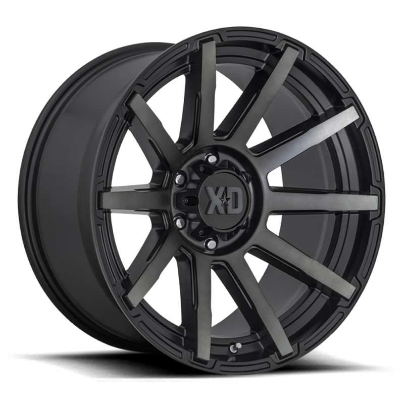 Cerchio in Lega XD847 Outbreak Nero Satinato con Tinta Grigia