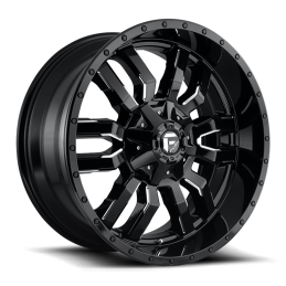 Cerchio in Lega D595 Sledge Nero Lucido Fresato