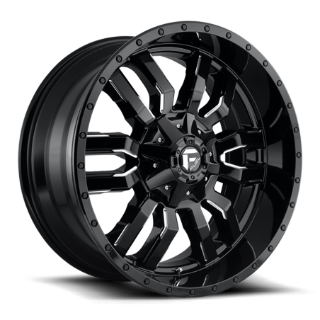 Cerchio in Lega D595 Sledge Nero Lucido Fresato