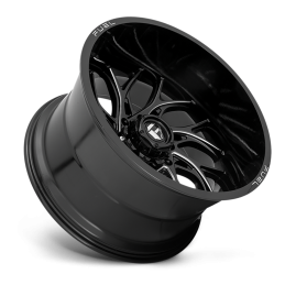 Cerchio in Lega D741 Runner Nero Lucido Fresato