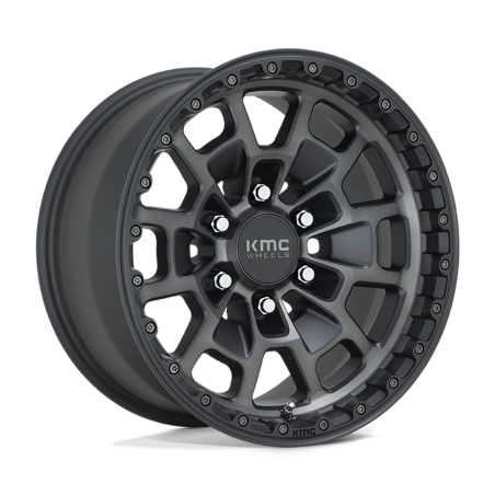 Cerchio in Lega KM718 Summit Nero Satinato con Tinta Grigia