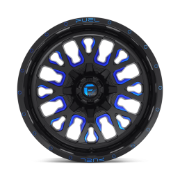 Cerchio in Lega D645 Stroke Nero Lucido Tinta Blu Trasparente