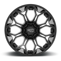 Cerchio in Lega MO808 Sniper Nero Lucido Fresato