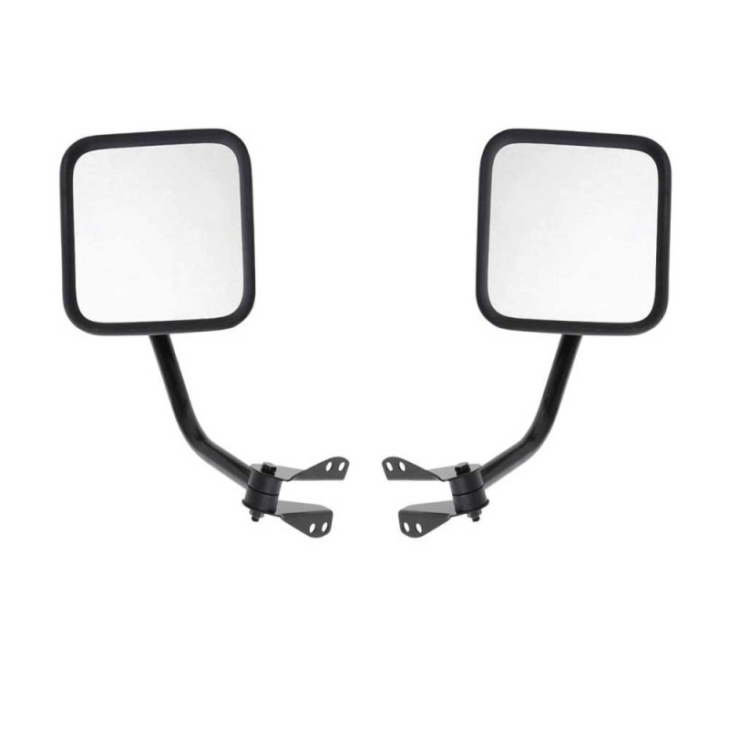 Specchi retrovisori in acciaio nero