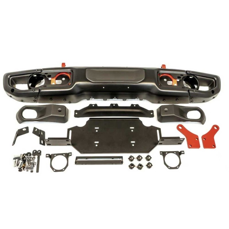 Paraurti anteriore in acciaio con piastra argano