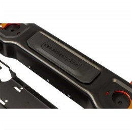 Paraurti anteriore in acciaio dritto con bull bar e piastra del verricello