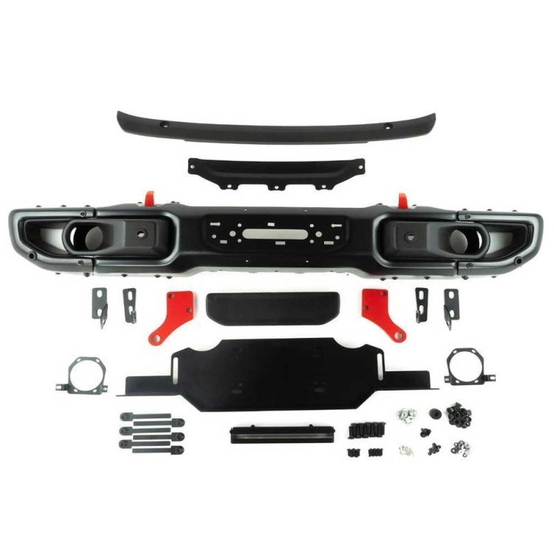 Paraurti anteriore in alluminio con piastra verricello