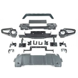 Paraurti anteriore in acciaio con bull bar e piastra verricello