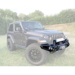 Paraurti anteriore in acciaio con bull bar e piastra verricello