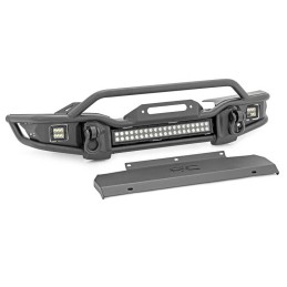 Paraurti anteriore tubolare con skid plate e luci LED