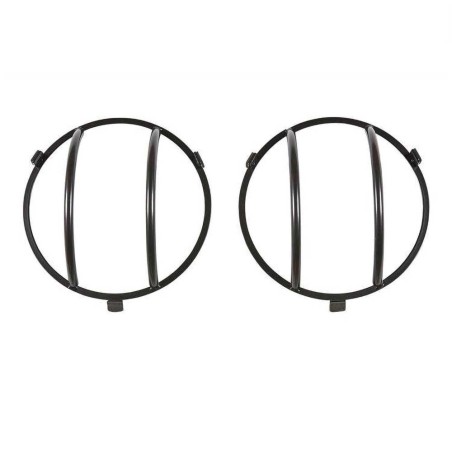 Protezioni dei fari anteriori in acciaio nero