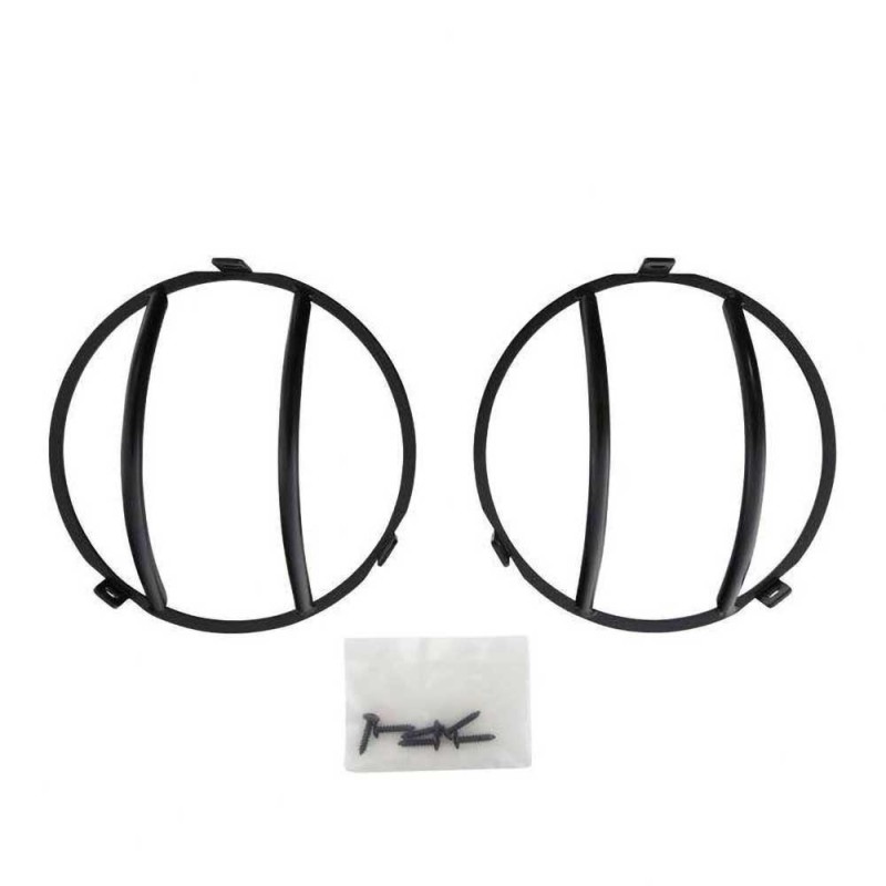 Protezioni fari anteriori acciaio nero