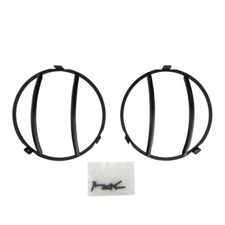 Protezioni fari anteriori acciaio nero