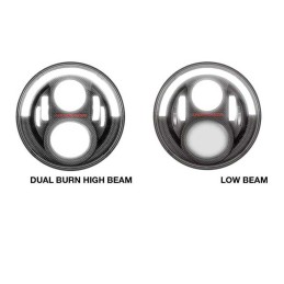 Fari anteriori a LED neri da 7" 8700 Evolution J2 Series