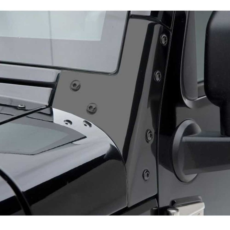 Staffe per parabrezza in acciaio nero