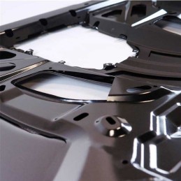 Cofano in acciaio nero opaco Bicaz