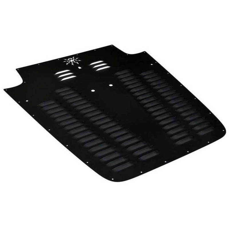 Cofano Louvre in alluminio nero