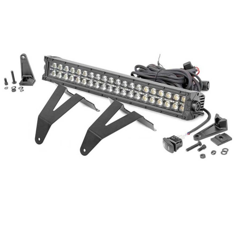 Kit paraurti nascosto a LED barra luminosa 20 "White DRL Black Series