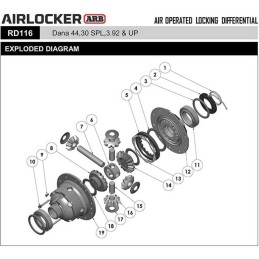 Differenziale posteriore Dana 44 trasmissione 3.92