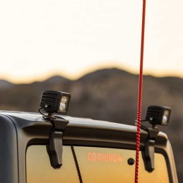 Supporti per luci sul cofano posteriore centrale per due luci Cube LED 3x3"