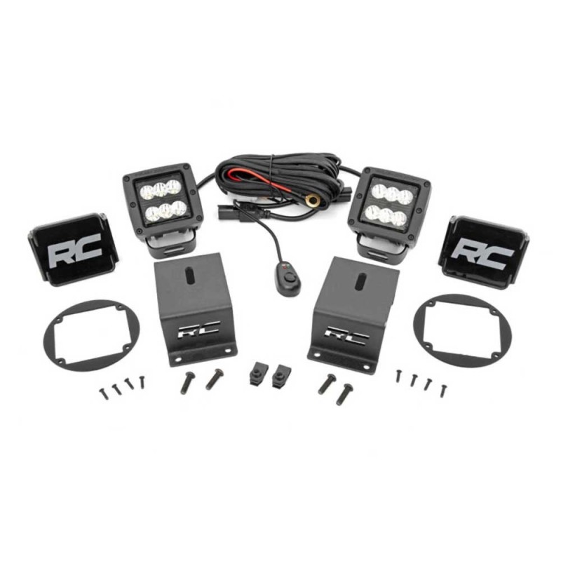 Luci a LED quadrate Cree 2" Spot Beam kit RBlack Series