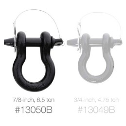 Anello a D a sgancio rapido nero 7/8"