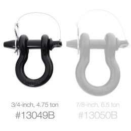 Anello a D a sgancio rapido nero 3/4"