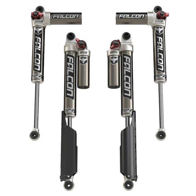 Kit ammortizzatori Falcon SP2 3.3 Fast Adjust Piggyback Lift 2-4.5"