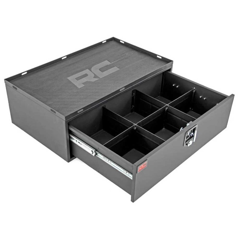 Contenitore in metallo con cassetto estraibile e chiudibile a chiave