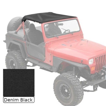 Top morbido slip Denim Black