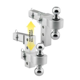 Attacco rimorchio regolabile con sfere 2"-2 5/6"