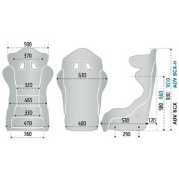 Sedile avvolgente in Carbonio ADV SCX-H (FIA)
