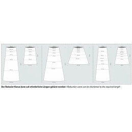 Cono riduttore 89/50 mm simmetrico 200mm