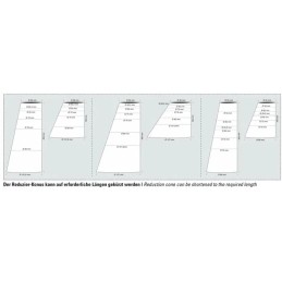 Cono riduttore 101,6/60,5 mm asimmetrico 100mm