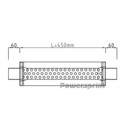 Silenziatore ovale HF-45 Ø 70 mm