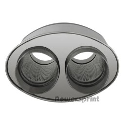Silenziatore ovale HF-45 Ø 2x63.5 mm